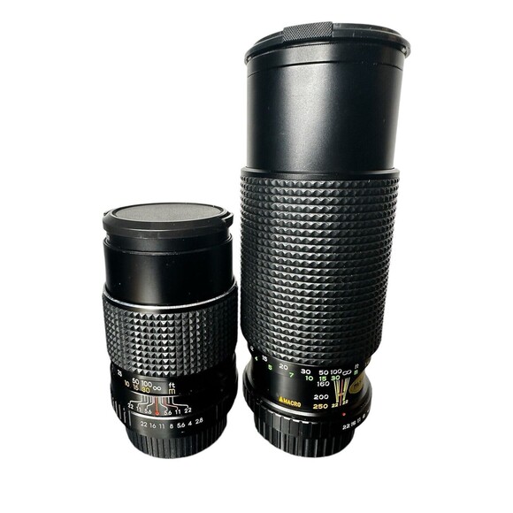 ROKINON MC 1:4.5/4.8 f=80-250 mm & SEARS MC 1:2.8 f=135mm Camera Lens Lot - Picture 1 of 16